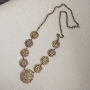 Gold statement necklace